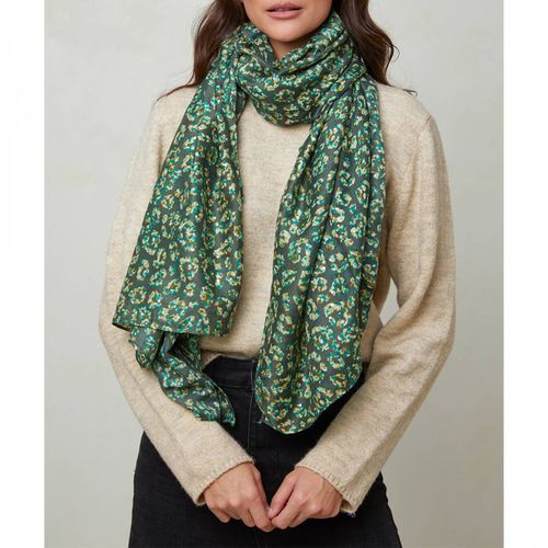 Green Pattern Scarf - SOFT CASHMERE - Modalova