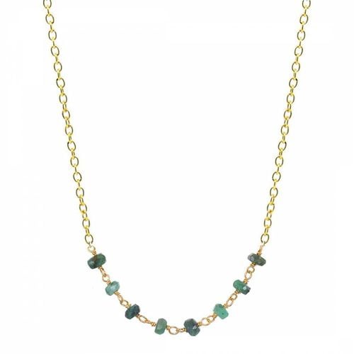 K Gold Multi Emerald Necklace - Liv Oliver - Modalova