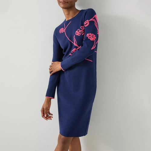 Navy Printed Sweater Dress - L K Bennett - Modalova