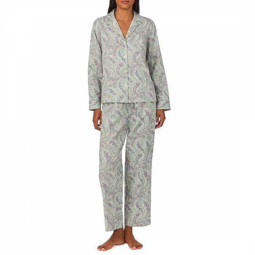 Grey Classic Sateen Notch Collar Pyjama Set - Lauren Ralph Lauren - Modalova