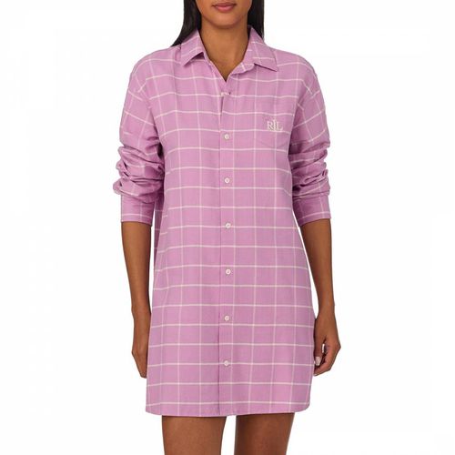 Herringbone Twill His Shirt Sleepshirt - Lauren Ralph Lauren - Modalova