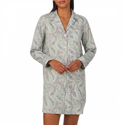 Grey Classic Sateen Notch Collar Sleepshirt - Lauren Ralph Lauren - Modalova