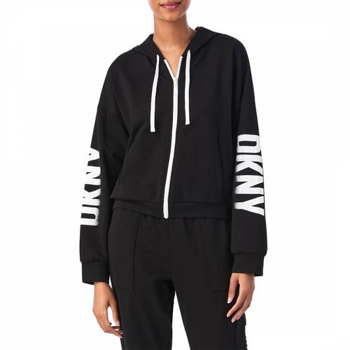 Black Hooded Top - DKNY - Modalova