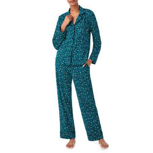 Green Animal Print Notch Collar Pyjama Set - DKNY - Modalova