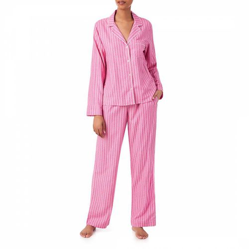 Pink Check Notch Pyjama Set - DKNY - Modalova