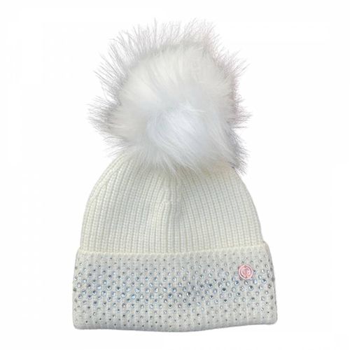 White Diamante Cashmere Hat - Look Like Cool - Modalova