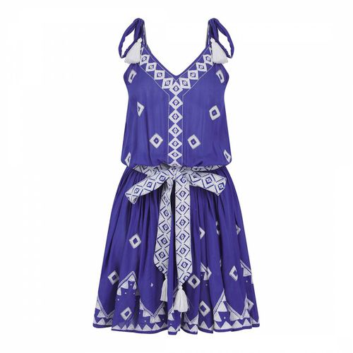 Cobalt Amber Mini Dress - Pranella - Modalova