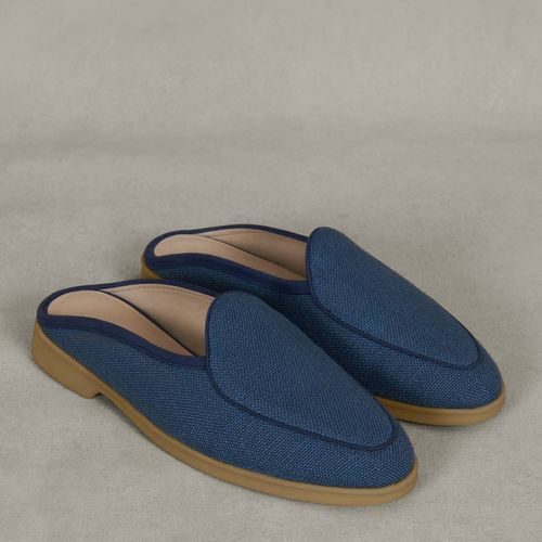 Women's Blue Stride Mule Loafers - Baudoin & Lange - Modalova