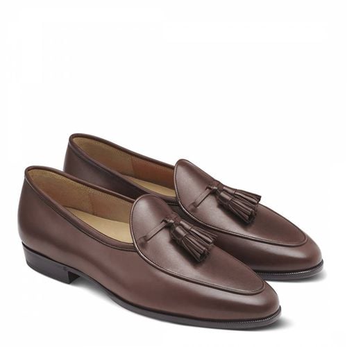 Men's Dark Oak Sagan Grand Tassel Loafers - Baudoin & Lange - Modalova