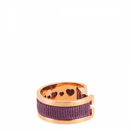 Dark Violet Heart Openwork Ribbon Ring - Les Interchangeables - Modalova