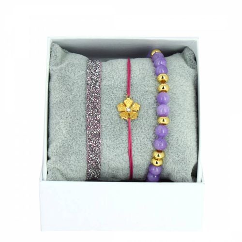 Pink Rhinestone Box Flower Bracelet - Les Interchangeables - Modalova