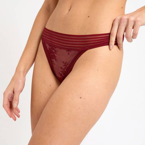 Starlight Thong Burgundy - Janet Reger - Modalova