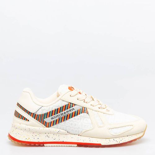 Men's White/Red Vivex Trainer - Scotch & Soda - Modalova