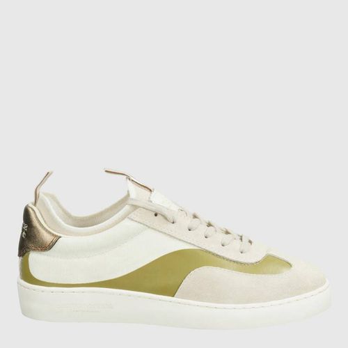 Women's White/Green Plakka Trainer - Scotch & Soda - Modalova