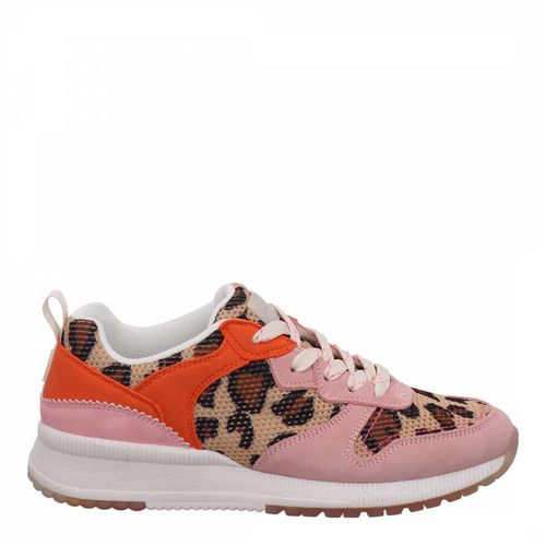 Women's Pink Leopard Print Trainers - Scotch & Soda - Modalova