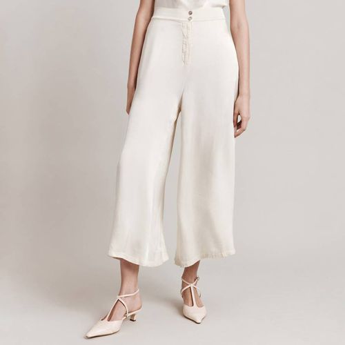 Ivory Satin High Rise Culottes - Ghost - Modalova