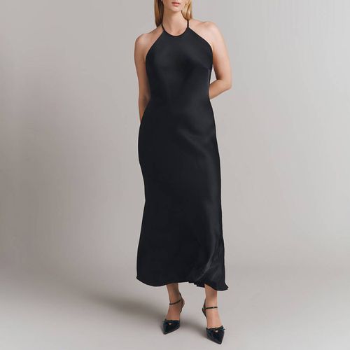 Black Satin Halterneck Midaxi Dress - Ghost - Modalova