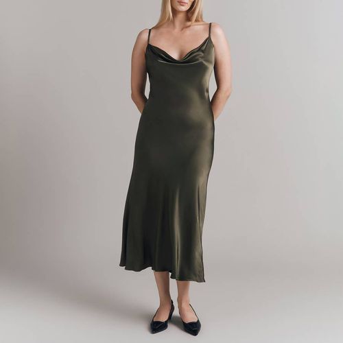 Dark Olive Cowl Slip Midi Dress - Ghost - Modalova