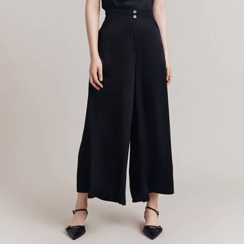 Black Satin High Rise Culottes - Ghost - Modalova