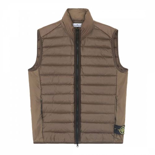 Brown Light Down Zip Vest - Stone Island - Modalova