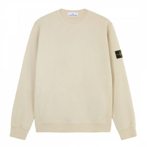 Ecru Ribbed Cotton Sweatshirt - Stone Island - Modalova