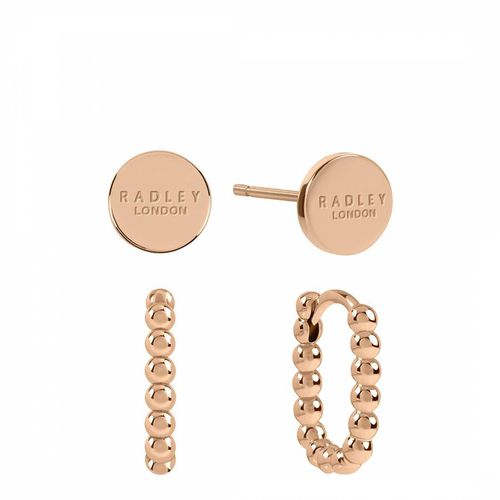 Ct Rose Plated Disk and Bobble Hoop Twin Pack Earrings - Radley - Modalova