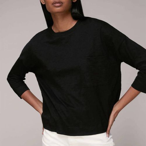 Black Cotton Pocket Top - WHISTLES - Modalova