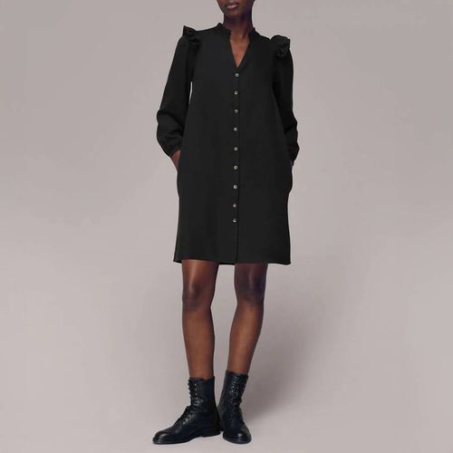 Black Katie Button Through Dress - WHISTLES - Modalova