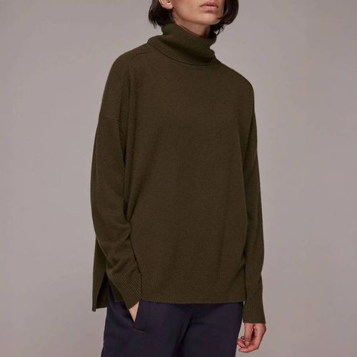 Khaki Cashmere Roll Neck Jumper - WHISTLES - Modalova