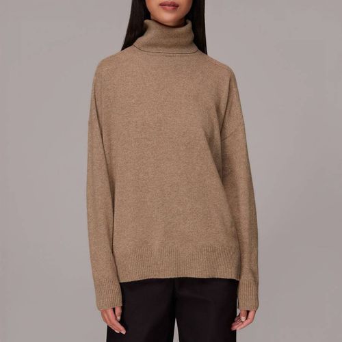 Beige Cashmere Roll Neck Jumper - WHISTLES - Modalova