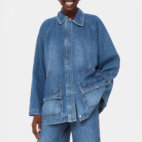 Blue Denim Cotton Jacket - WHISTLES - Modalova