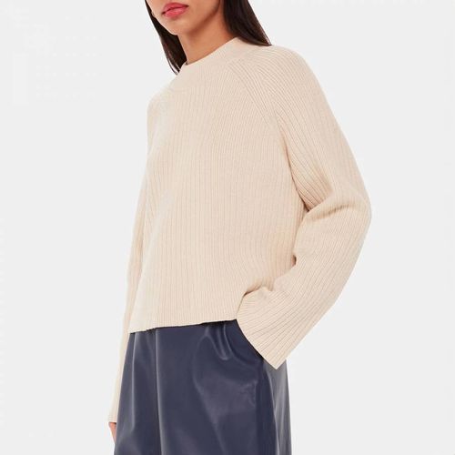 Cream Cotton Knitted Jumper - WHISTLES - Modalova