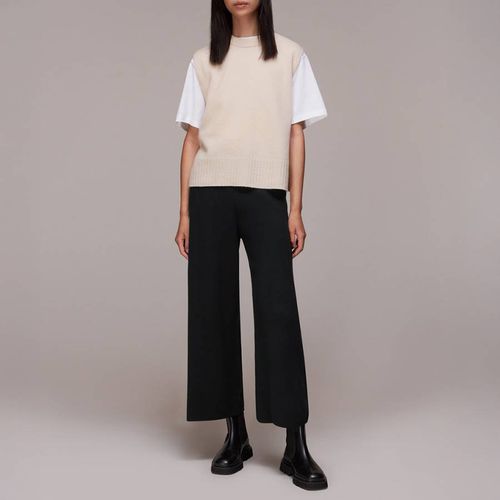 Black Knitted Relaxed Trousers - WHISTLES - Modalova