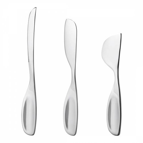 Set of 3 Alfredo Stainless Steel Cheese Knives - Georg Jensen - Modalova