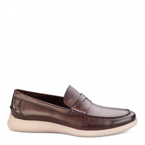 Brown Leather Cruise Penny Loafer - John White - Modalova