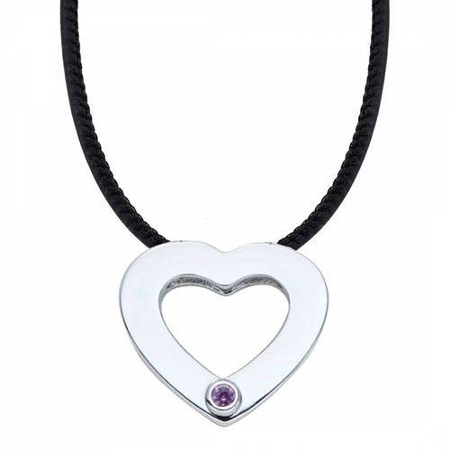 K White Gold Love Pink Sapphire Necklace - Chloe Collection by Liv Oliver - Modalova