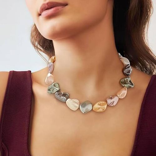 K Multi Color Baroque Statement Necklace - Chloe Collection by Liv Oliver - Modalova