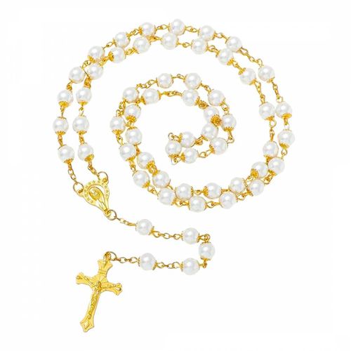 K Pearl Prayer Cross Necklace - Chloe Collection by Liv Oliver - Modalova