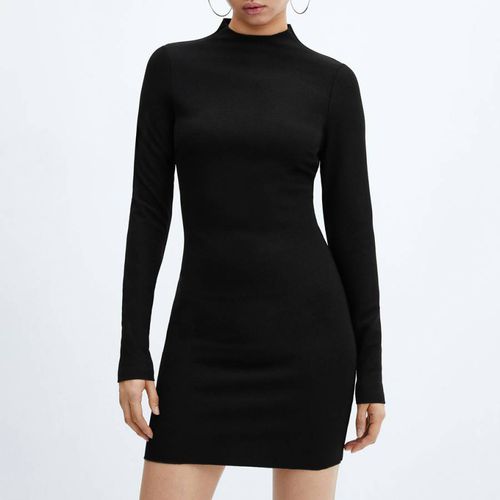 Black Knit Bodycon Mini Dress - Mango - Modalova