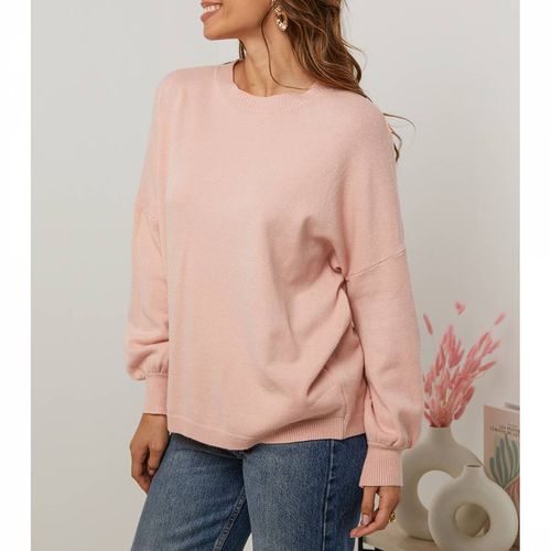 Blush Lace Back Cashmere Blend Jumper - SOFT CASHMERE - Modalova