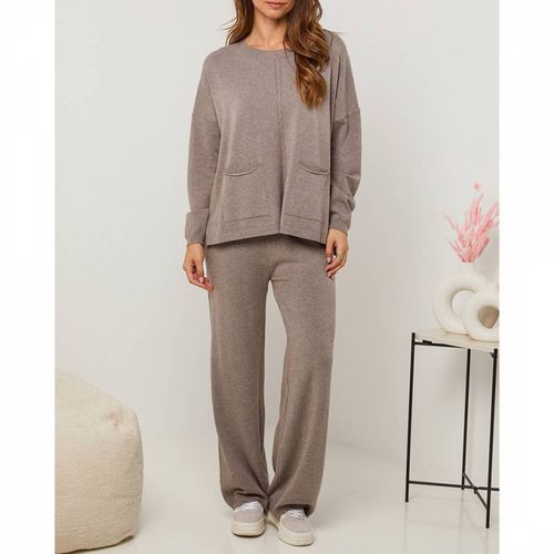 Mushroom Cashmere Blend Relaxed Set - SOFT CASHMERE - Modalova