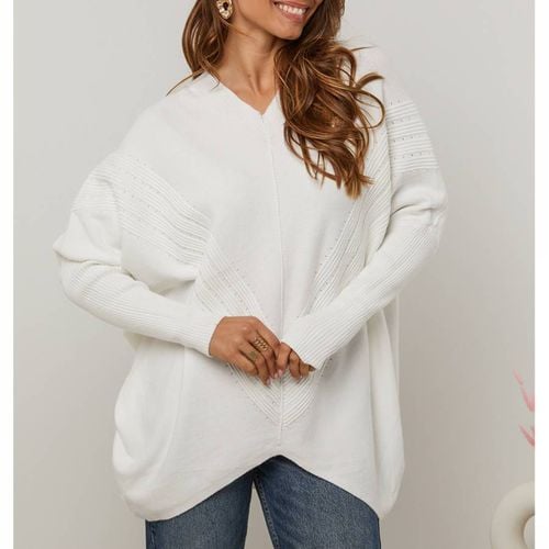 Textured Oversized Cashmere Blend Jumper - SOFT CASHMERE - Modalova