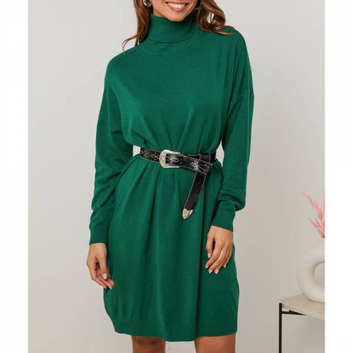 Emerald Cashmere Blend Mini Dress - SOFT CASHMERE - Modalova