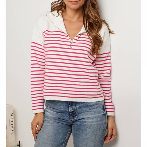 Cream Striped Cashmere Blend Jumper - SOFT CASHMERE - Modalova