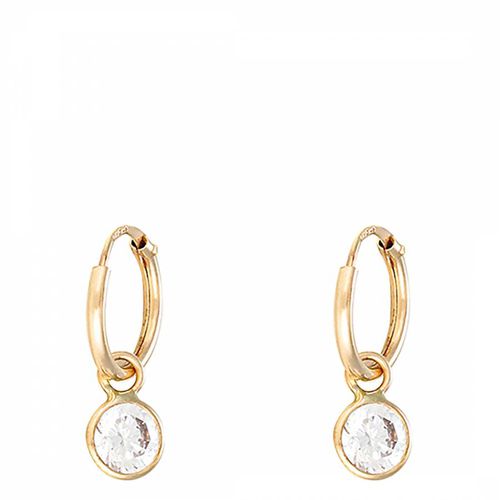 Yellow Gold Hoop Earrings - MUSE - Modalova