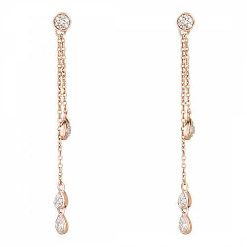 Rose Gold Diamond Falls" Earrings" - MUSE - Modalova