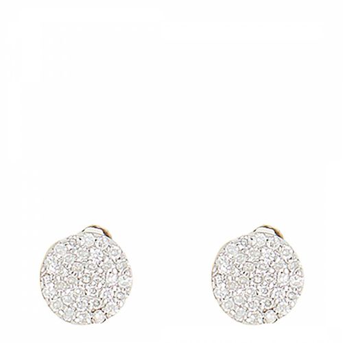 Yellow Gold Diamond Circle Earrings - MUSE - Modalova