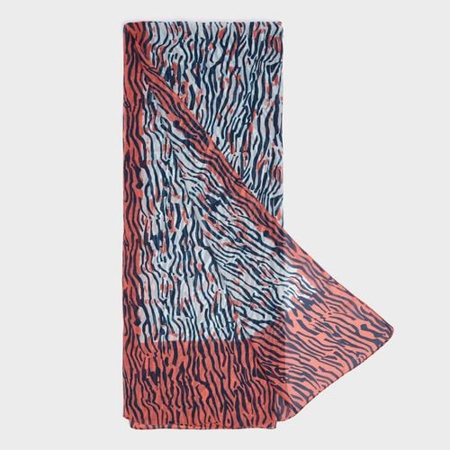 Navy Zebra Boxed Scarf - Osprey London - Modalova