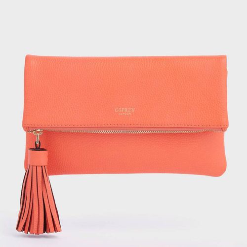 Coral Grainy Hide Bexley Clutch - Osprey London - Modalova