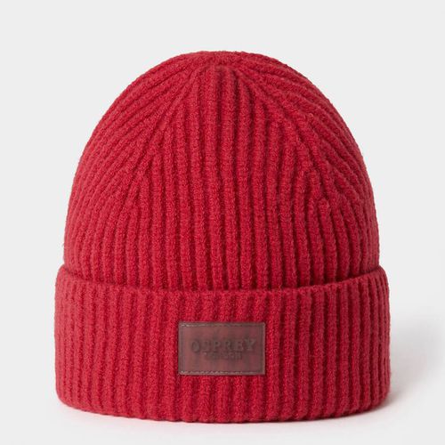 Red Ribbed Beanie - Osprey London - Modalova